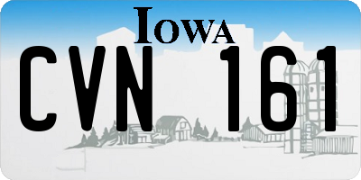 IA license plate CVN161