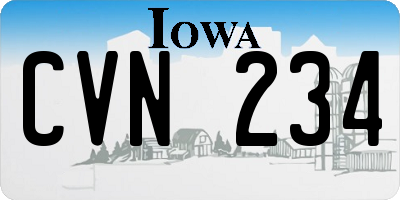 IA license plate CVN234