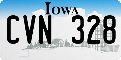 IA license plate CVN328