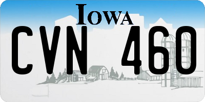 IA license plate CVN460