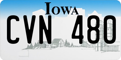 IA license plate CVN480