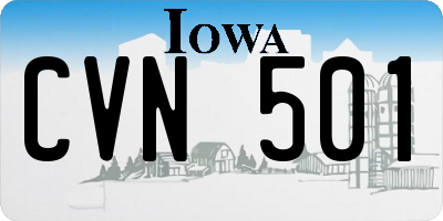 IA license plate CVN501