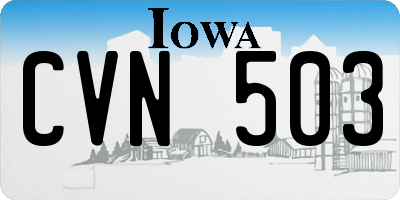 IA license plate CVN503