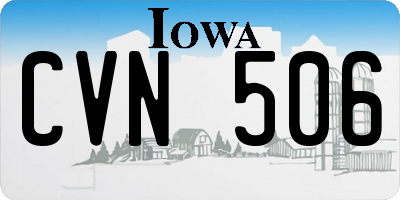 IA license plate CVN506