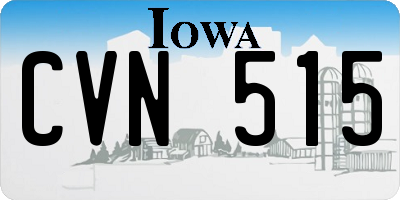 IA license plate CVN515