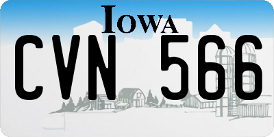 IA license plate CVN566