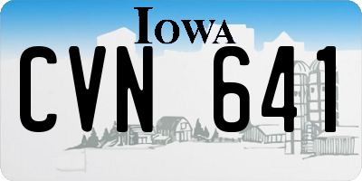 IA license plate CVN641