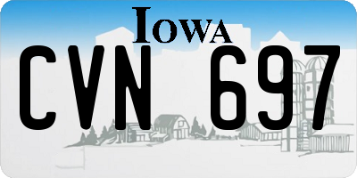 IA license plate CVN697