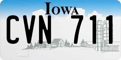 IA license plate CVN711