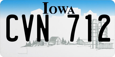 IA license plate CVN712