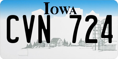 IA license plate CVN724