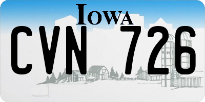 IA license plate CVN726