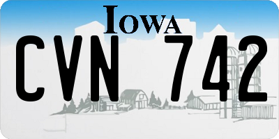 IA license plate CVN742
