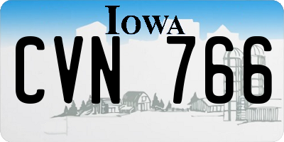 IA license plate CVN766