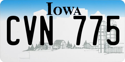 IA license plate CVN775