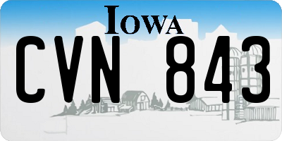 IA license plate CVN843