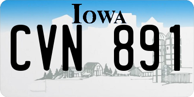 IA license plate CVN891