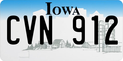 IA license plate CVN912