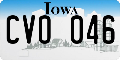 IA license plate CVO046