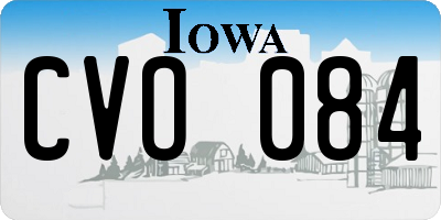 IA license plate CVO084