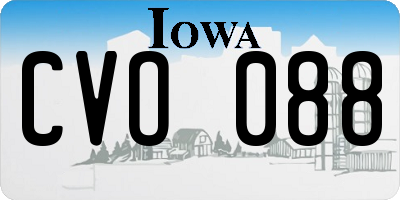IA license plate CVO088