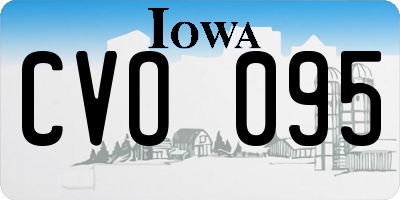 IA license plate CVO095
