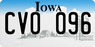 IA license plate CVO096