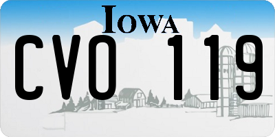 IA license plate CVO119