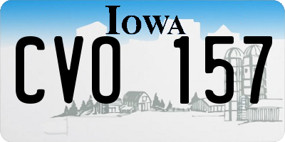IA license plate CVO157