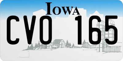 IA license plate CVO165