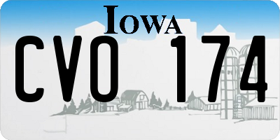 IA license plate CVO174