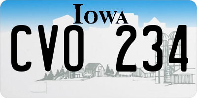 IA license plate CVO234