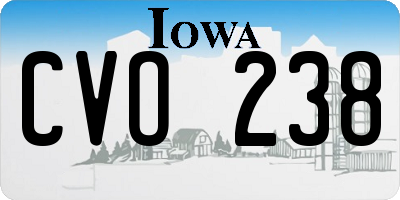 IA license plate CVO238