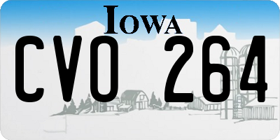 IA license plate CVO264