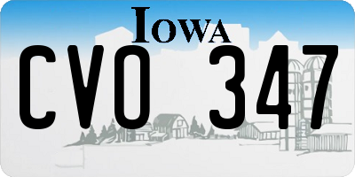 IA license plate CVO347