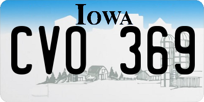 IA license plate CVO369