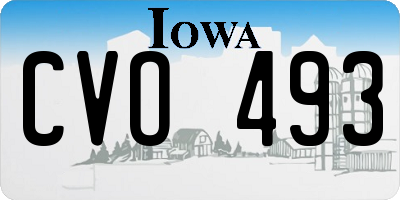 IA license plate CVO493