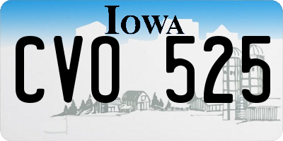 IA license plate CVO525