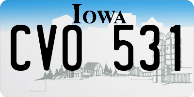 IA license plate CVO531