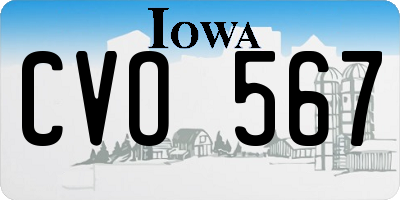 IA license plate CVO567