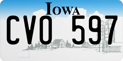 IA license plate CVO597