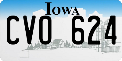 IA license plate CVO624