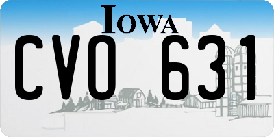 IA license plate CVO631