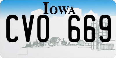 IA license plate CVO669