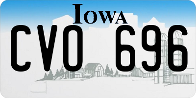 IA license plate CVO696