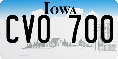 IA license plate CVO700
