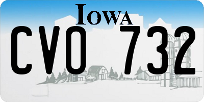 IA license plate CVO732