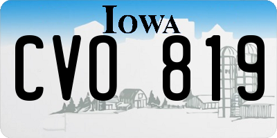 IA license plate CVO819