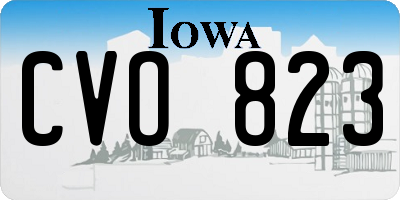 IA license plate CVO823
