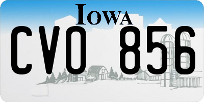 IA license plate CVO856